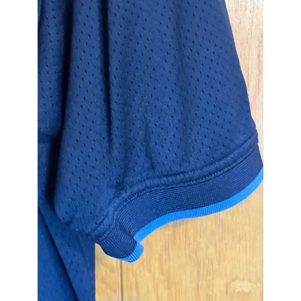 Men's Vintage Y2K Nike Navy Mesh Ringer Shirt - Size M